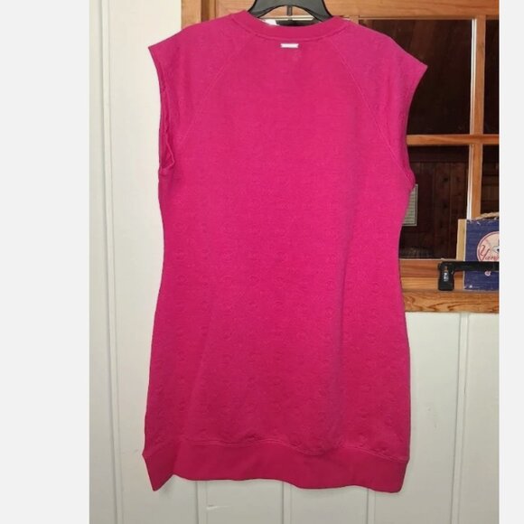 Michael Kors Raglan Sleeve Sweatshirt Logo Short Dress Dragonfruit NWT Sz XL - Picture 2 of 11